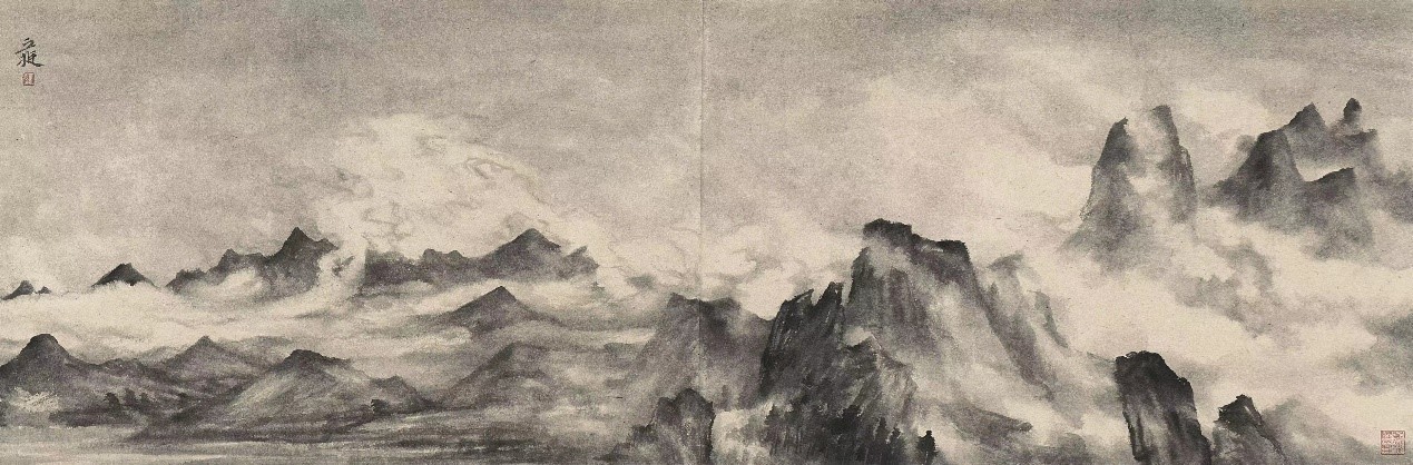 <h2>云山图</h2><p>作者：邱挺</p><p>创作年代：2012年</p><p>规格：45cm×138cm</p><p>品类：纸本水墨</p>